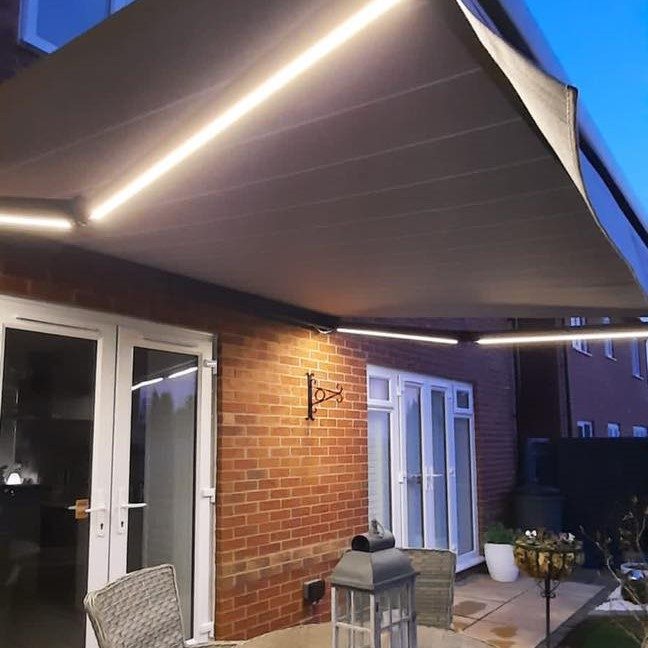 LED Light Awnings In Yorkshire, Awnings With Lights