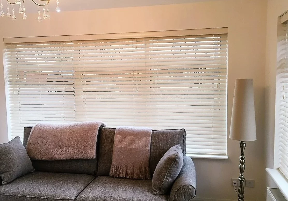 white Venetian Blinds In Living Room By Charltons Curtains And Blinds