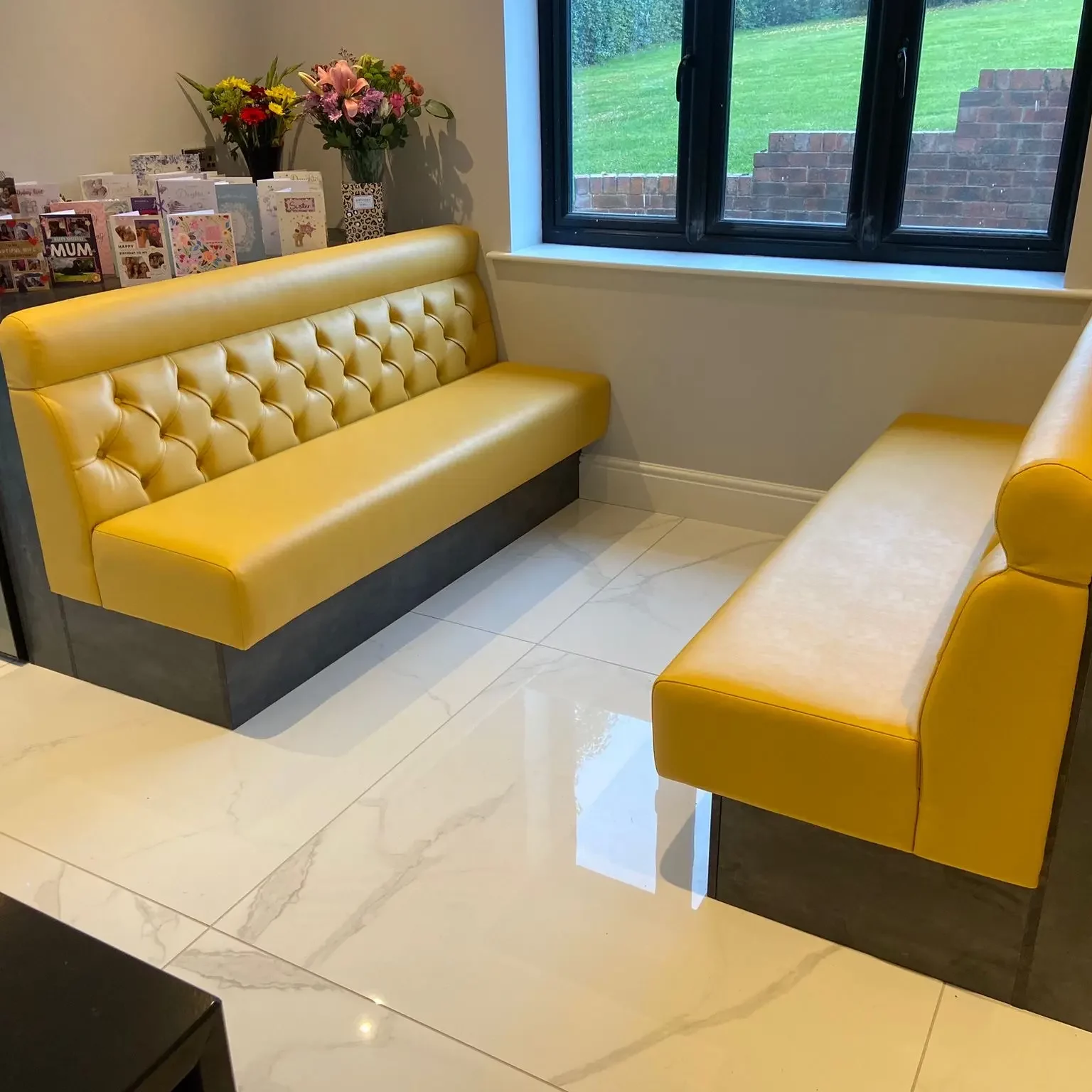 Yellow Fitted Seating